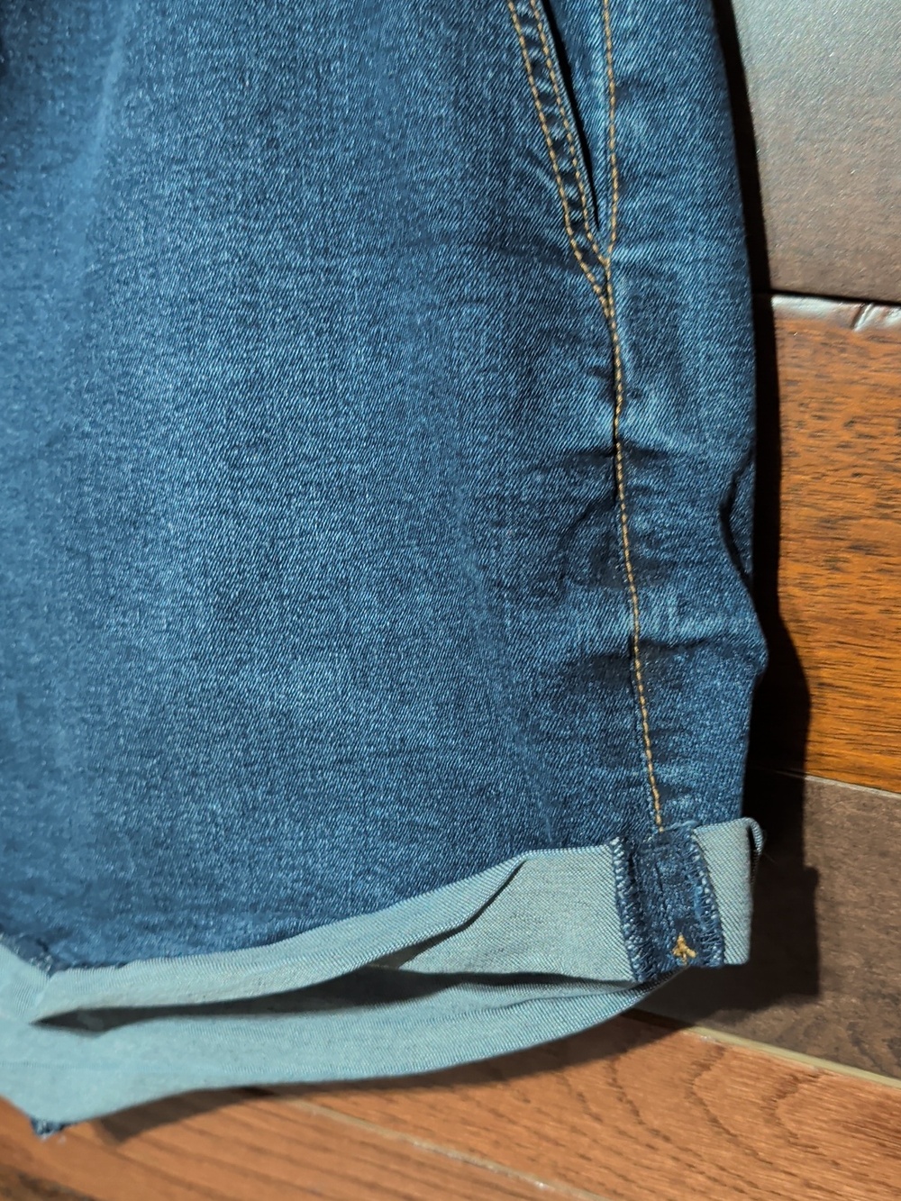 No Boundaries Dark Blue Denim Paperbag Waist Shorts - Picture 7 of 10